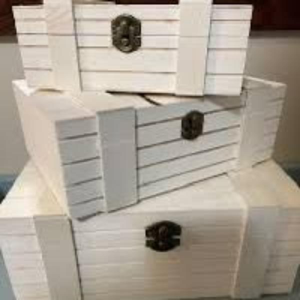 Série de 3 bois en bois Réf 1705 beaux-arts prix tunisie