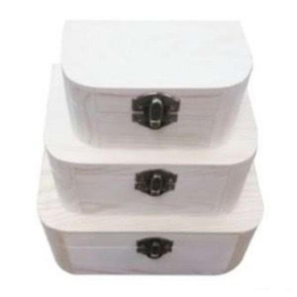 Série de 3 boite de rangement en bois Réf AM_01 beaux-arts prix tunisie