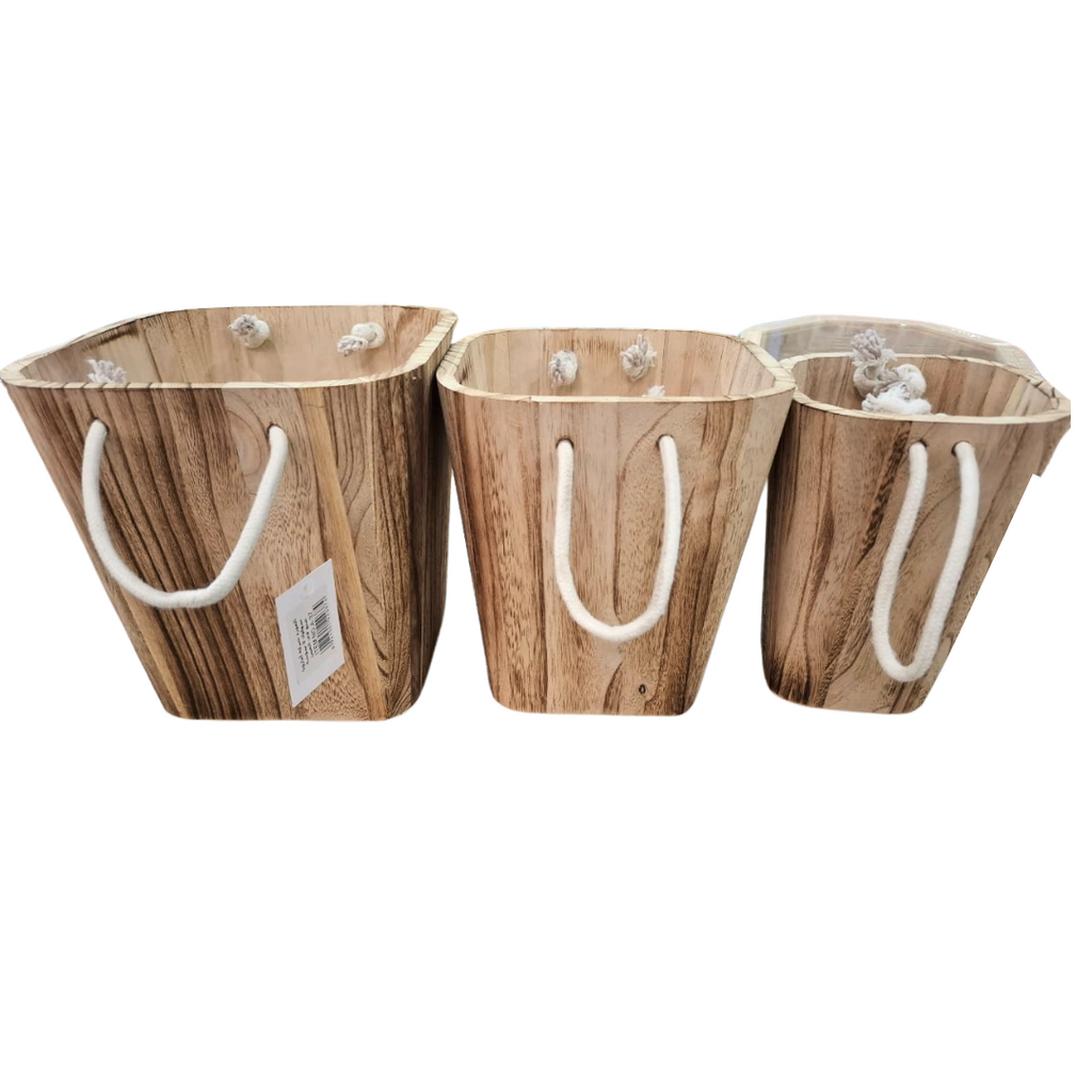 Série de 3 sau en bois Réf A_37 beaux-arts prix tunisie