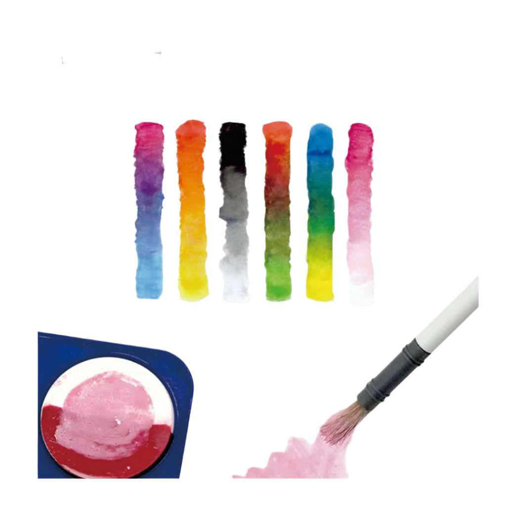 Toy Color COLORMIX – Palette de 6 Aquarelles Bicolores + Pinceau beaux-arts prix tunisie