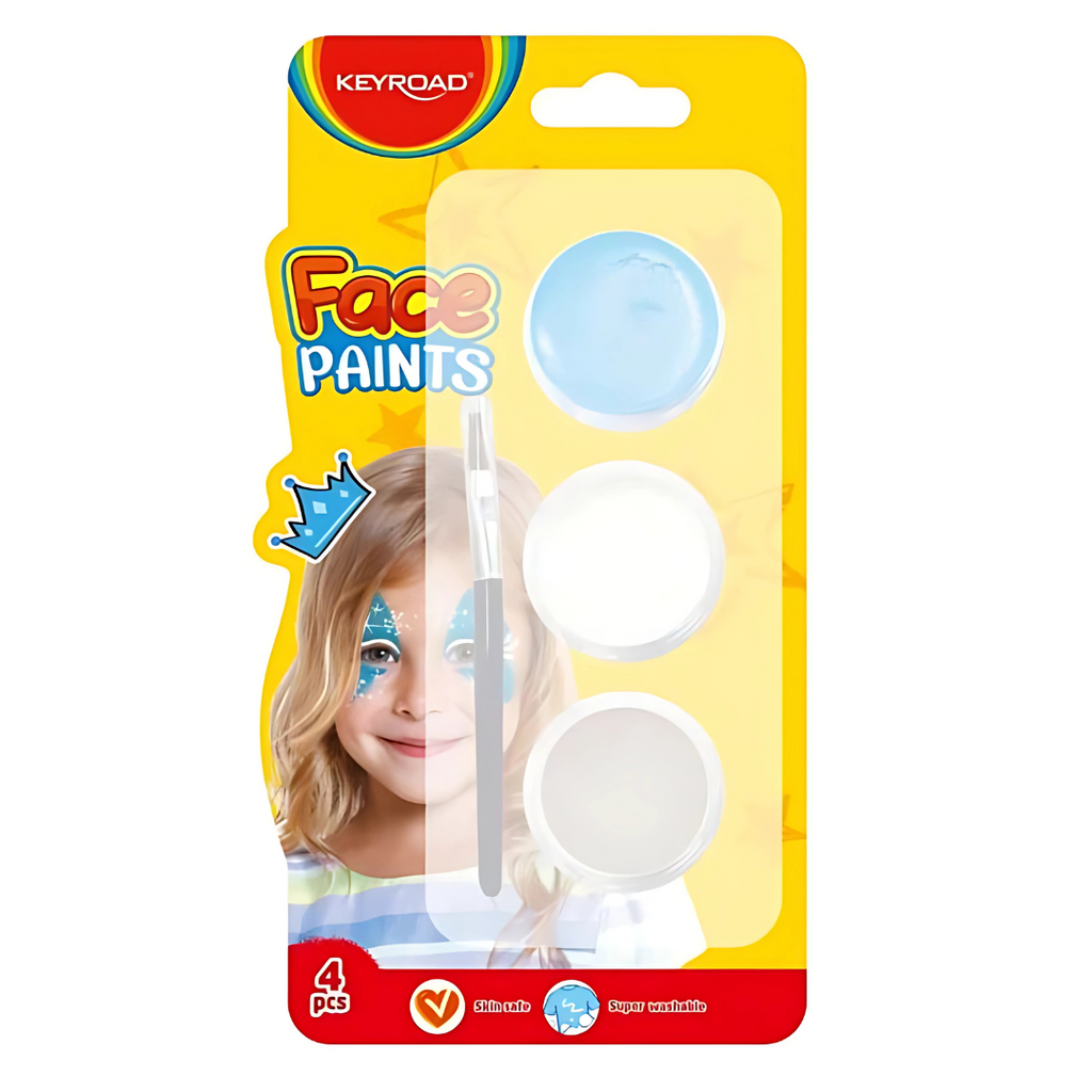 Peintures pour le visage Keyroad avec petit pinceau - Différentes couleurs🖌️✨ Fille beaux-arts prix tunisie