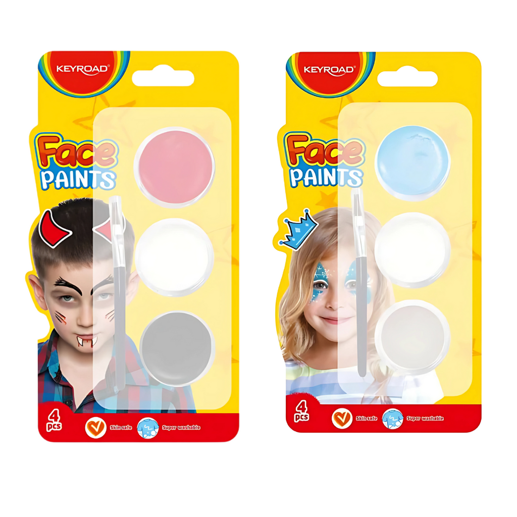 Peintures pour le visage Keyroad avec petit pinceau - Différentes couleurs🖌️✨ beaux-arts prix tunisie