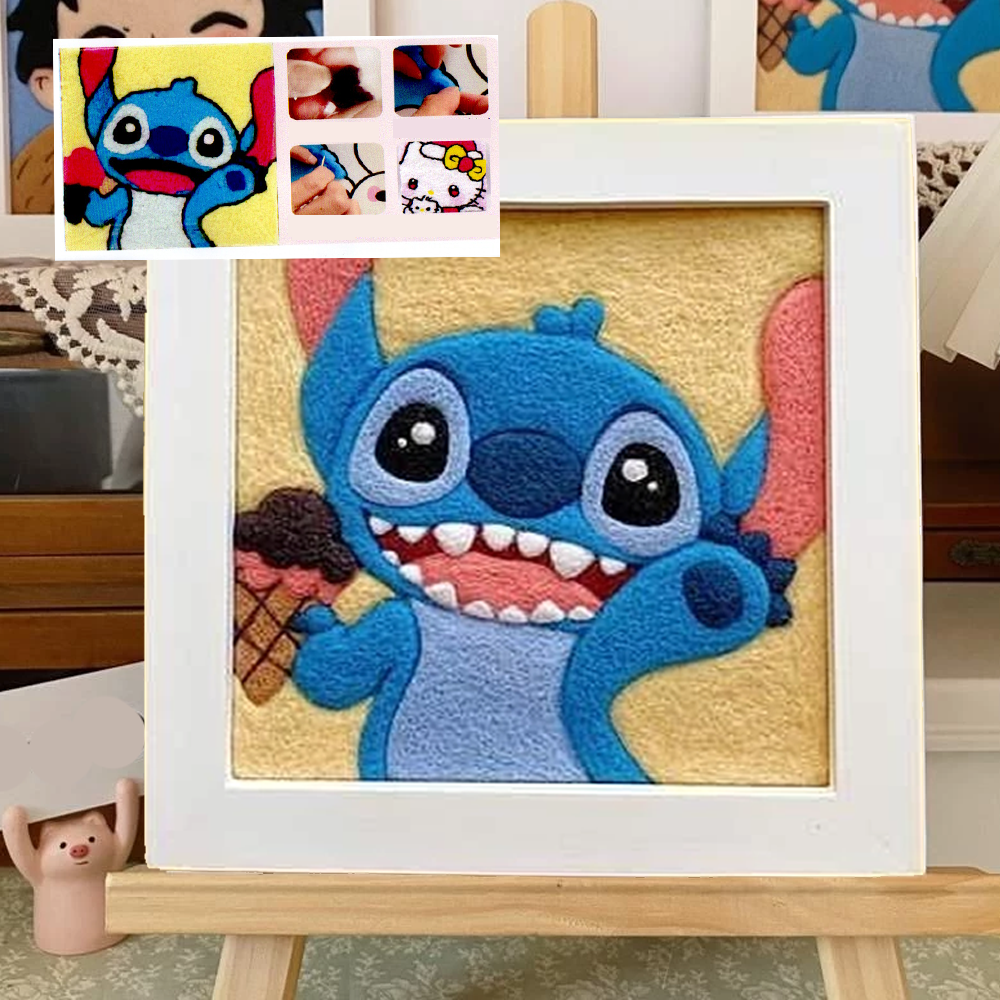 Tableau à Stitch laine à piquer 🎨 beaux-arts prix tunisie