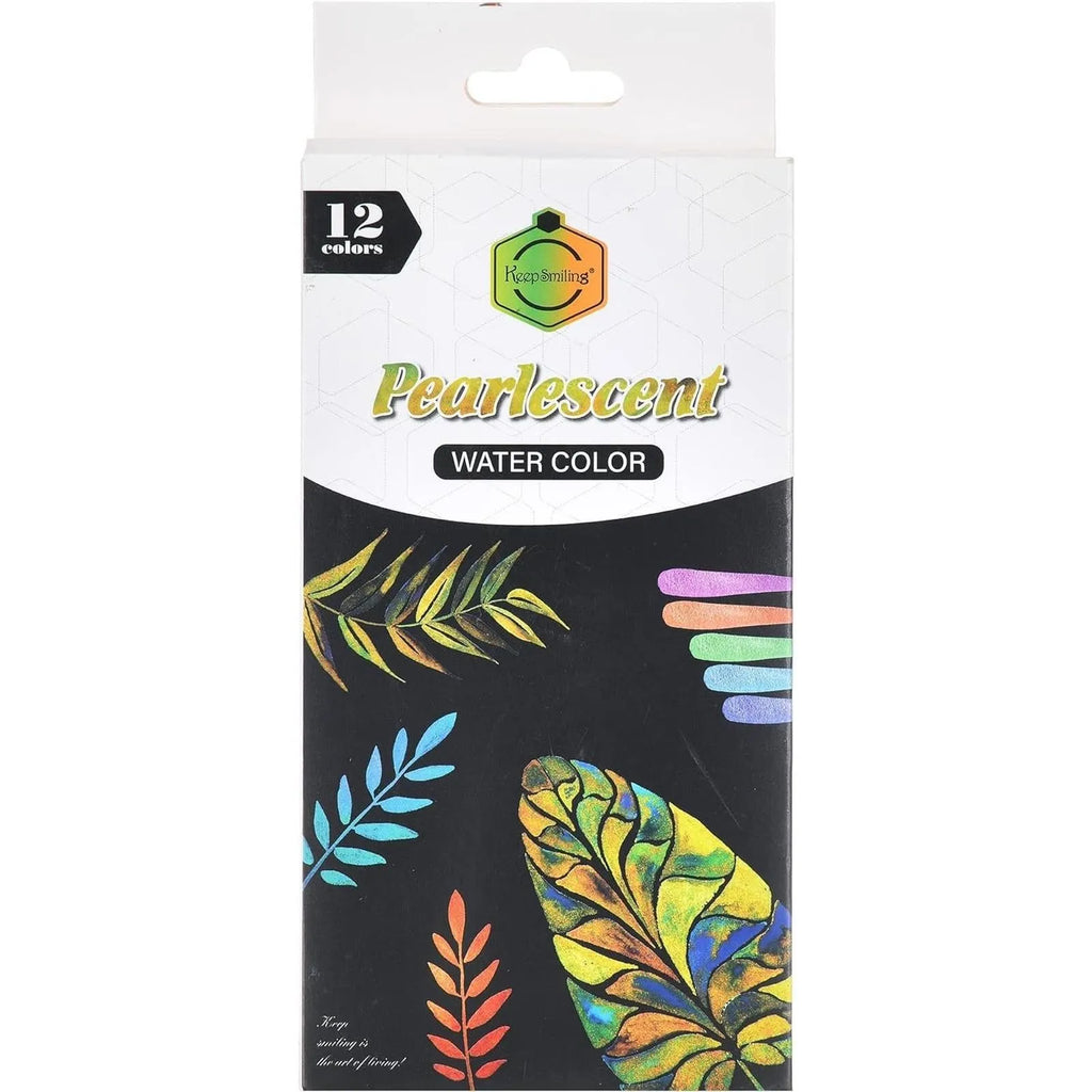 Aquarelle Nacrée – Set de 12 Couleurs Pearlescent | KeepSmiling beaux-arts prix tunisie