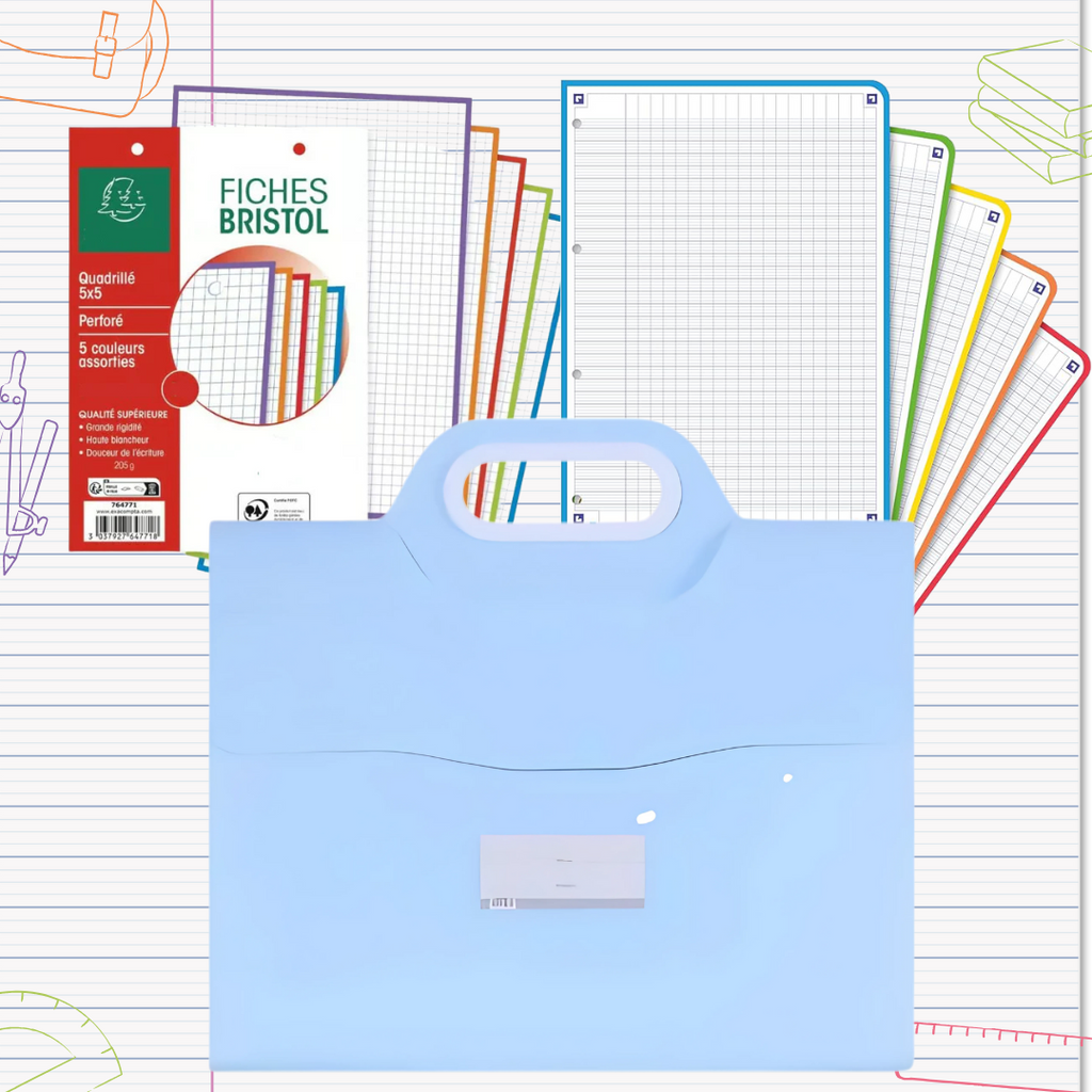 Pack Oragnisation👜📚 Bleu ciel Bureau prix tunisie