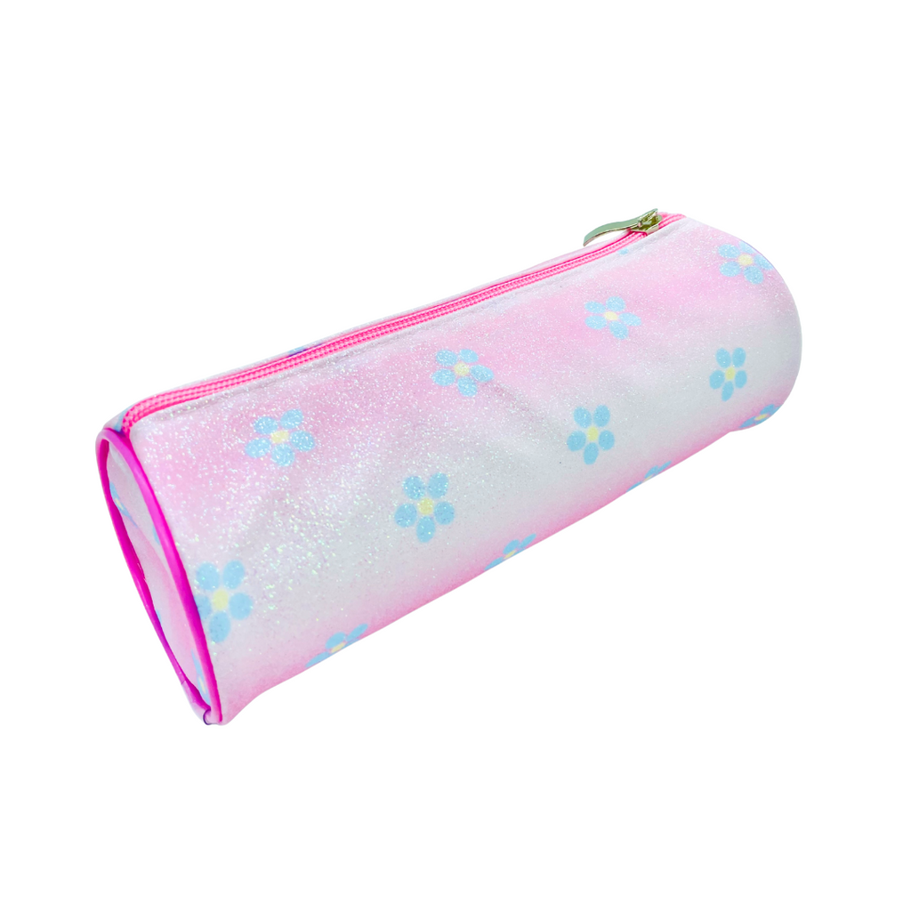 Trousse scolaire fleurie pailletée Rose Bureau prix tunisie