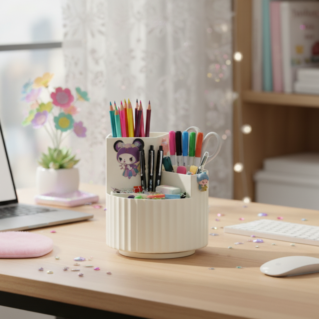 Porte-stylo rotatif en plastique 🌸 Bureau prix tunisie