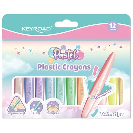 12 Craies de Cire Double-Embout Pastel Bureau prix tunisie