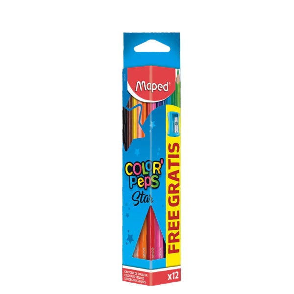 Crayons de Couleur Color'Peps Stars 12 Bureau prix tunisie