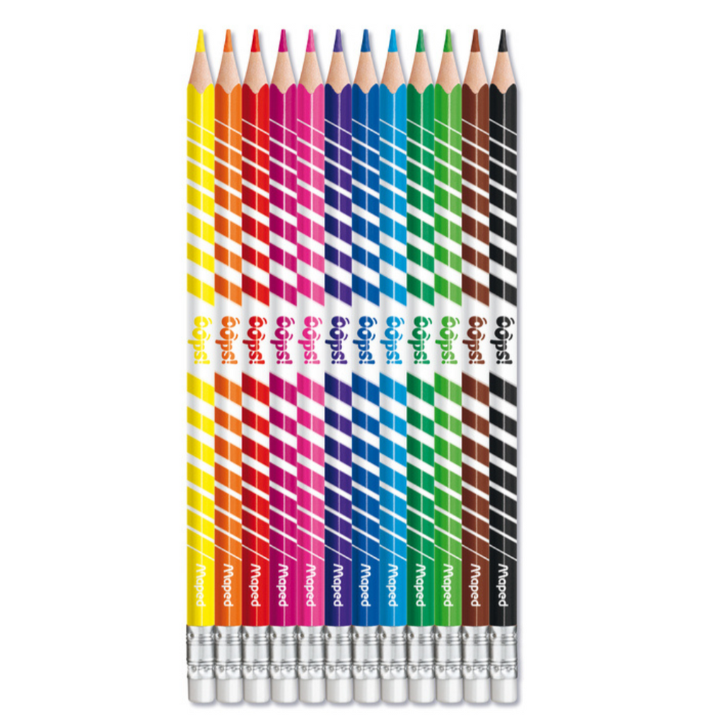 Crayons de couleur effaçables Maped Color Peps Oops (lot de 12) Bureau prix tunisie
