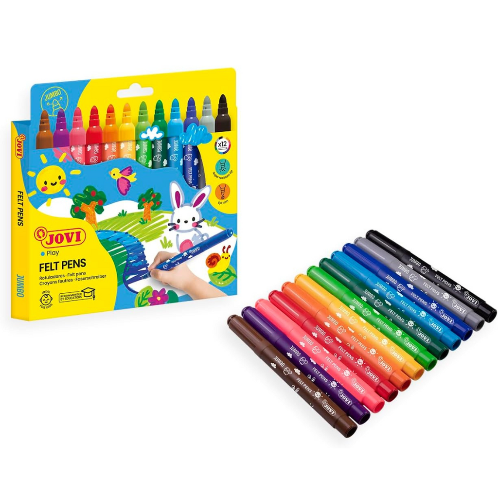 Crayons Feutres Jovi Jumbo – Coffret de 12 Bureau prix tunisie