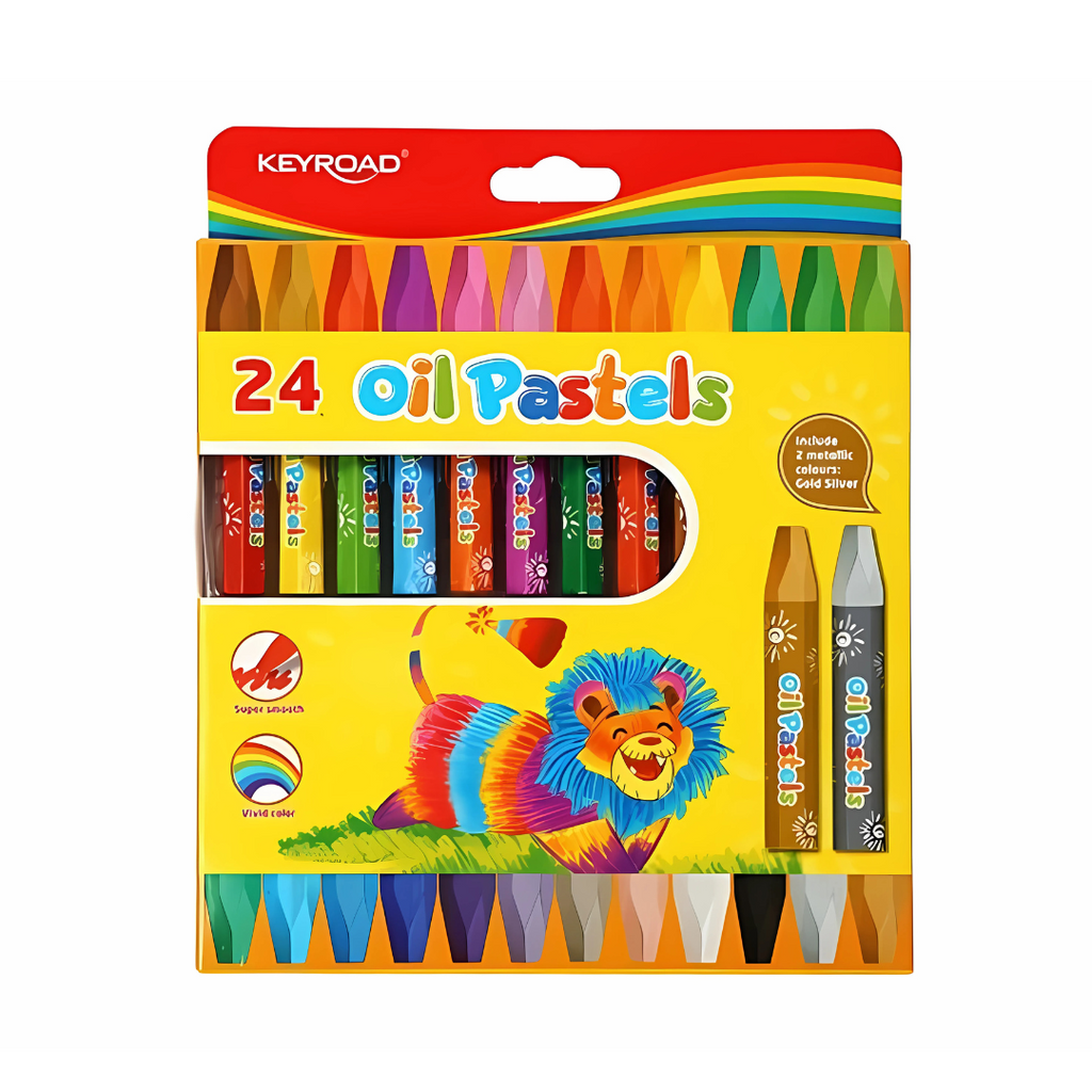 Crayons pastels à l'huile KeyRoad pour peinture à l'huile, hexagonaux, 24 pièces Bureau prix tunisie