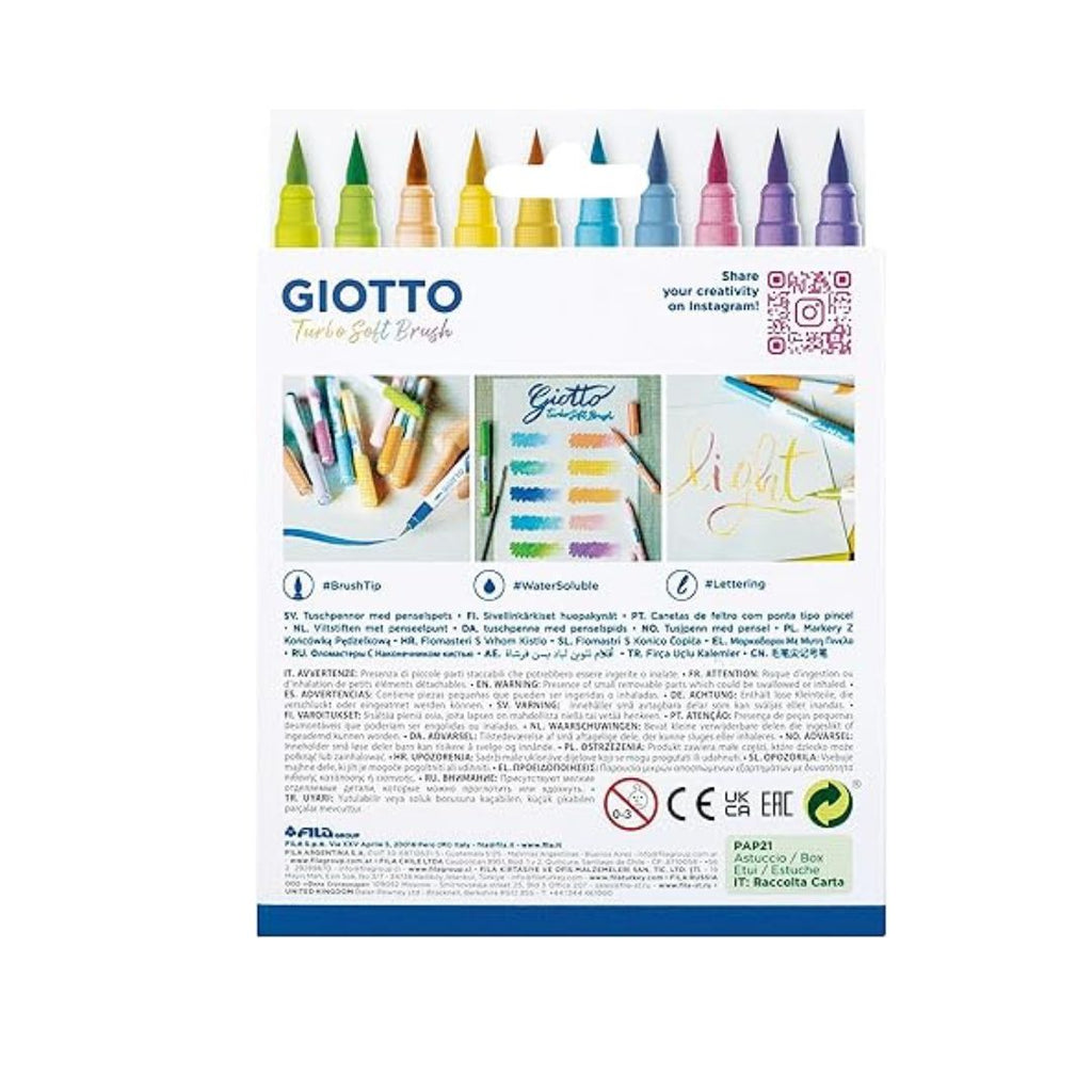 Crayons pastels doux GIOTTO Turbo - Coffret de 10 feutres Bureau prix tunisie