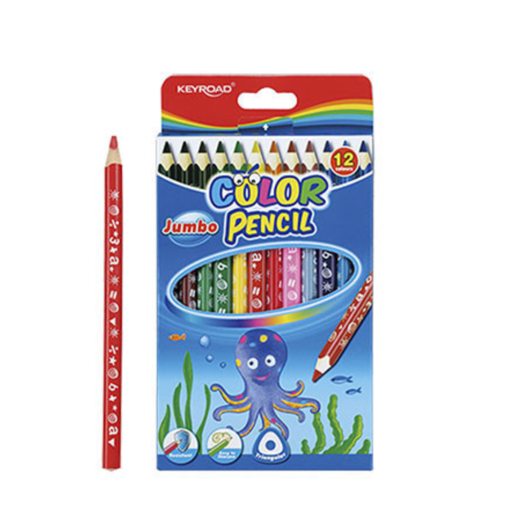 ETUI 12 CRAYONS COULEUR JUMBO Bureau prix tunisie