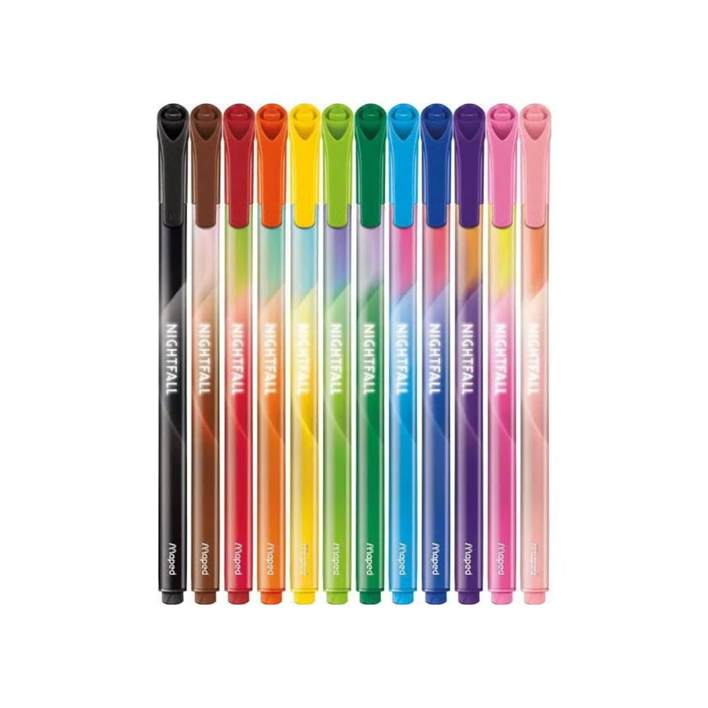 Feutres de coloriage et d'écriture - MAPED - Nightfall - 12 couleurs Bureau prix tunisie