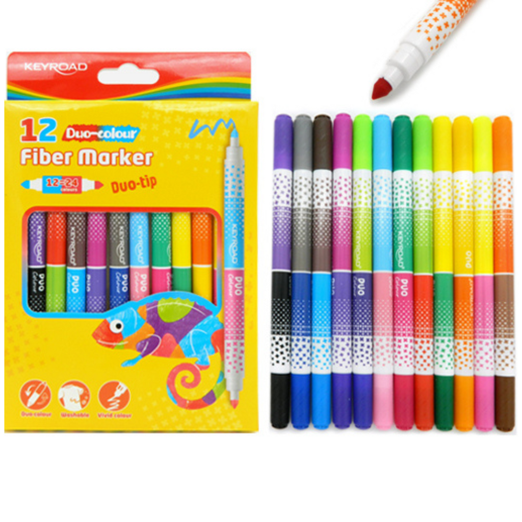 Feutres Double-Embouts Keyroad – 24 Couleurs Bureau prix tunisie