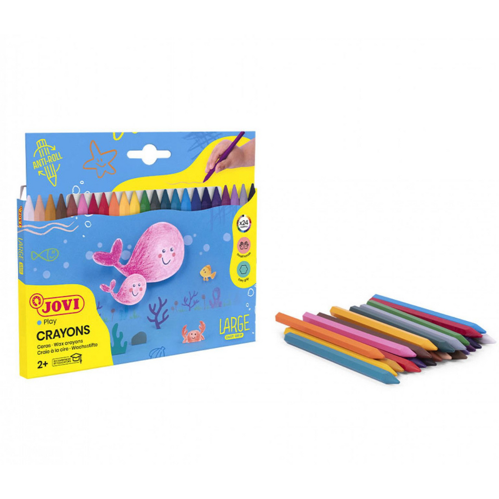 🖍 GRANDE mallette à prise facile avec 24 crayons hexagonaux en plastique 🌈 Bureau prix tunisie