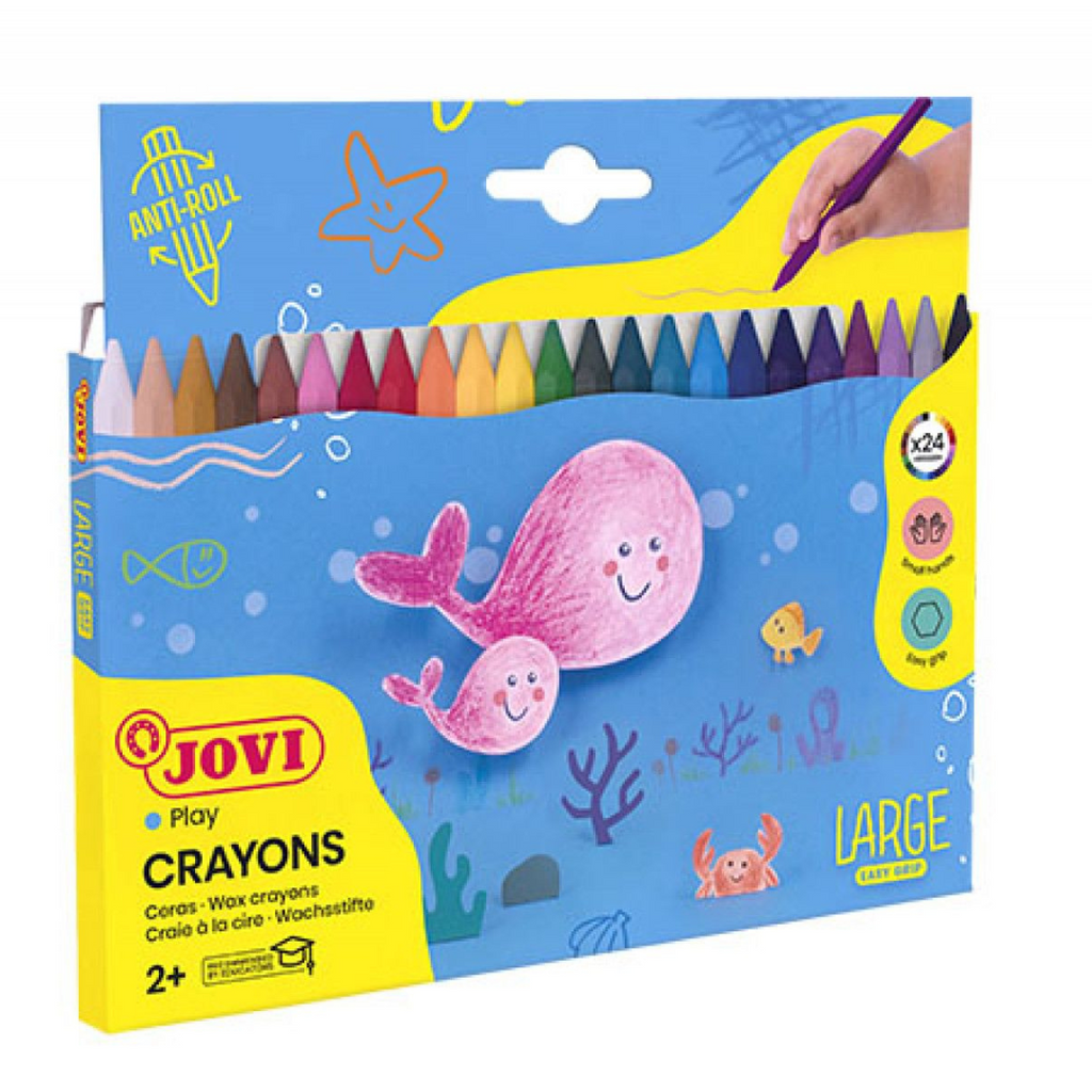 🖍 GRANDE mallette à prise facile avec 24 crayons hexagonaux en plastique 🌈 Bureau prix tunisie