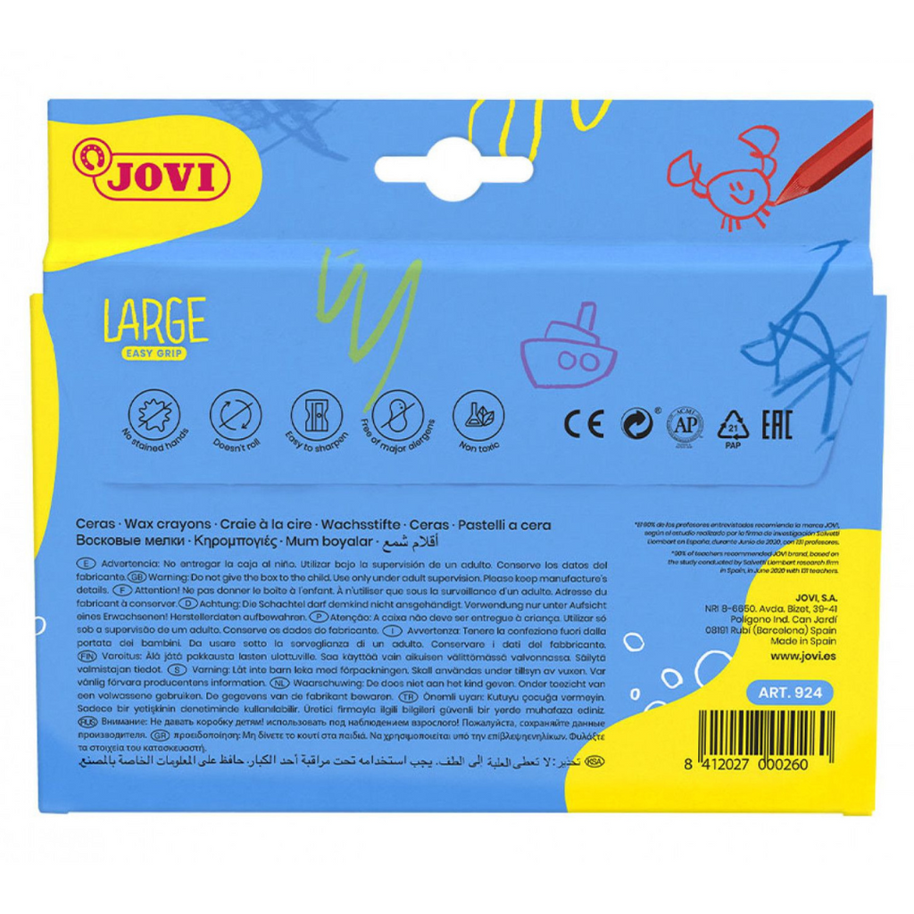 🖍 GRANDE mallette à prise facile avec 24 crayons hexagonaux en plastique 🌈 Bureau prix tunisie