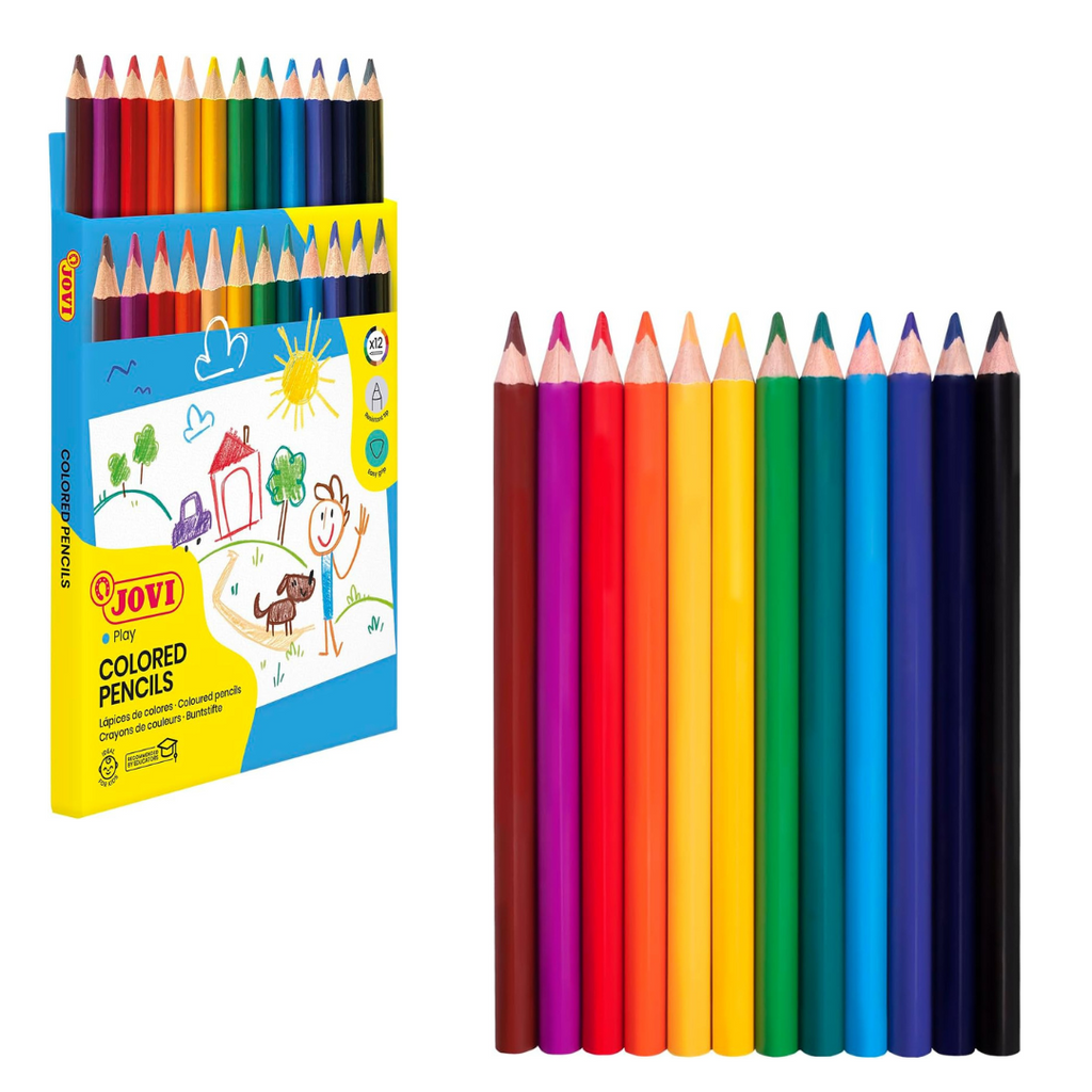 Jovi MAXI – Crayons de couleur (12 pièces) Bureau prix tunisie