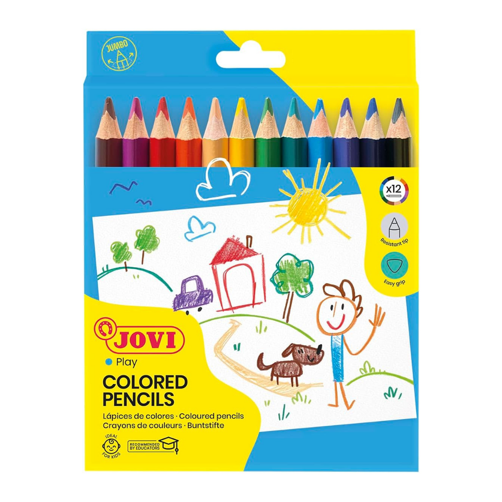 Jovi MAXI – Crayons de couleur (12 pièces) Bureau prix tunisie