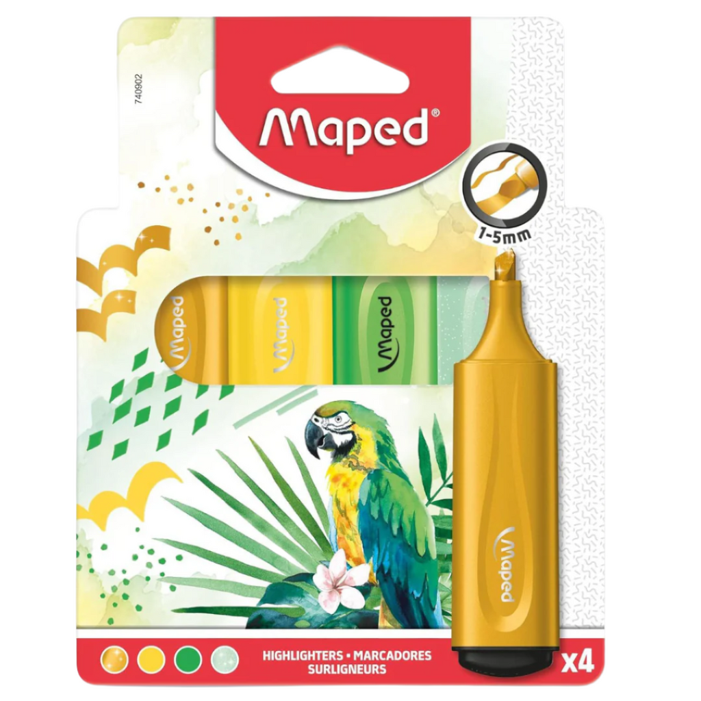 Maped - Pack de 4 surligneurs Fluopeps Tropical Bureau prix tunisie