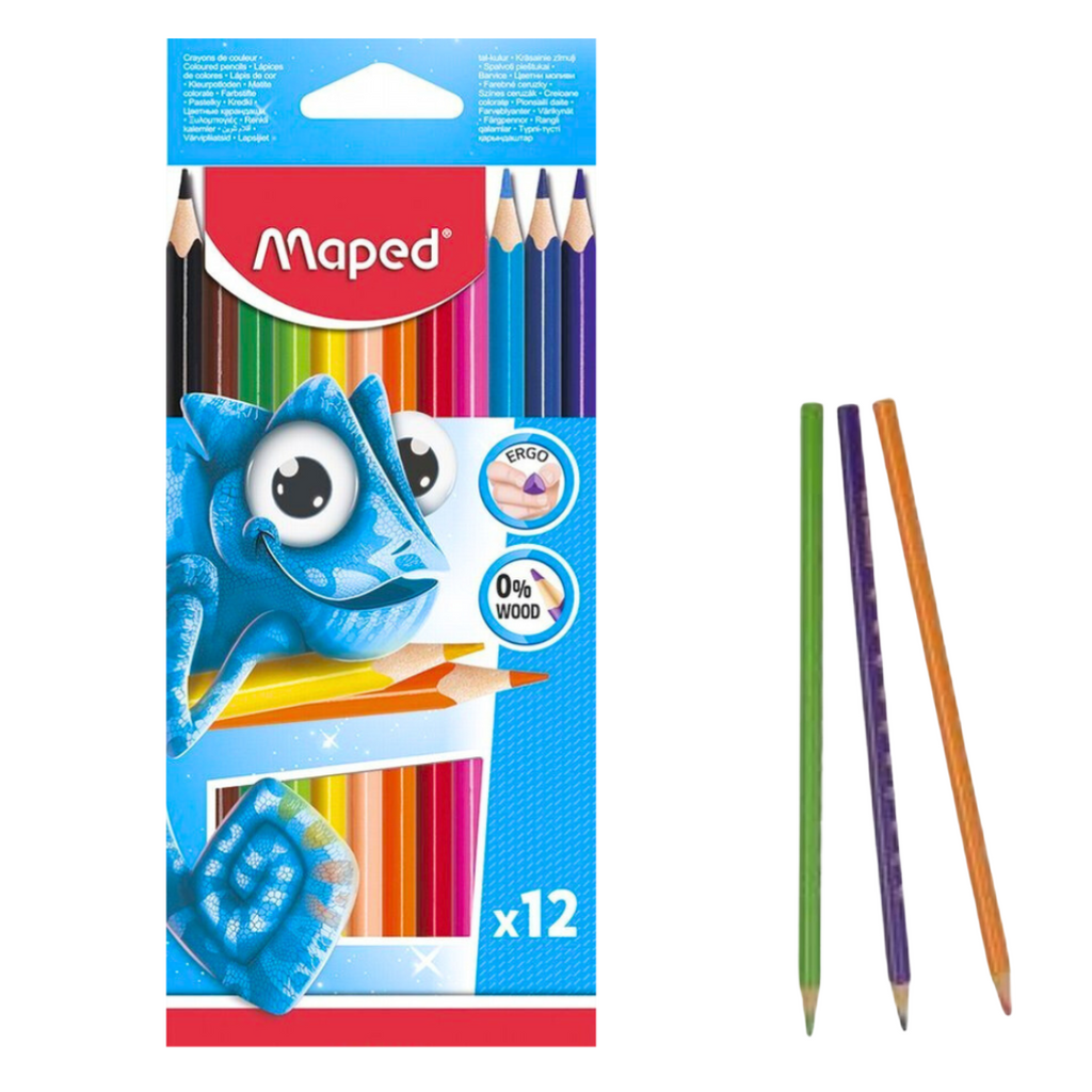 Maped PULSE – Crayons de couleur (12 pièces) Bureau prix tunisie