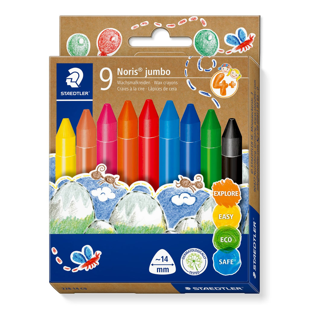 Noris Jumbo 228 - Etui Carton 9 Craies À la Cire Jumbo-STAEDTLER Bureau prix tunisie