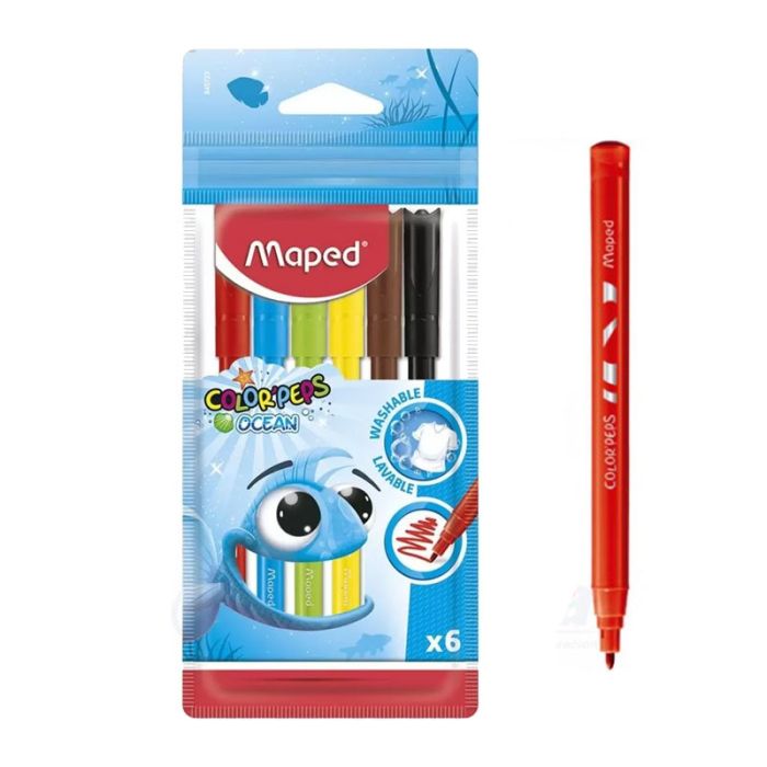 Pack de 6 Feutres MAPED Ocean Bureau prix tunisie