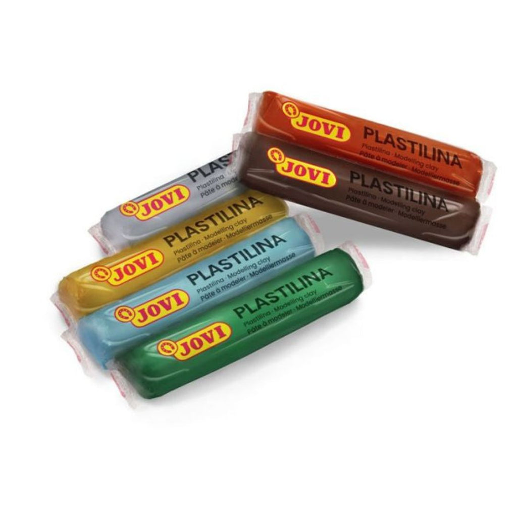 Pack de 6 pâtes à modeler JOVI PLASTILINA de 15 gr NATURE COLOR Bureau prix tunisie
