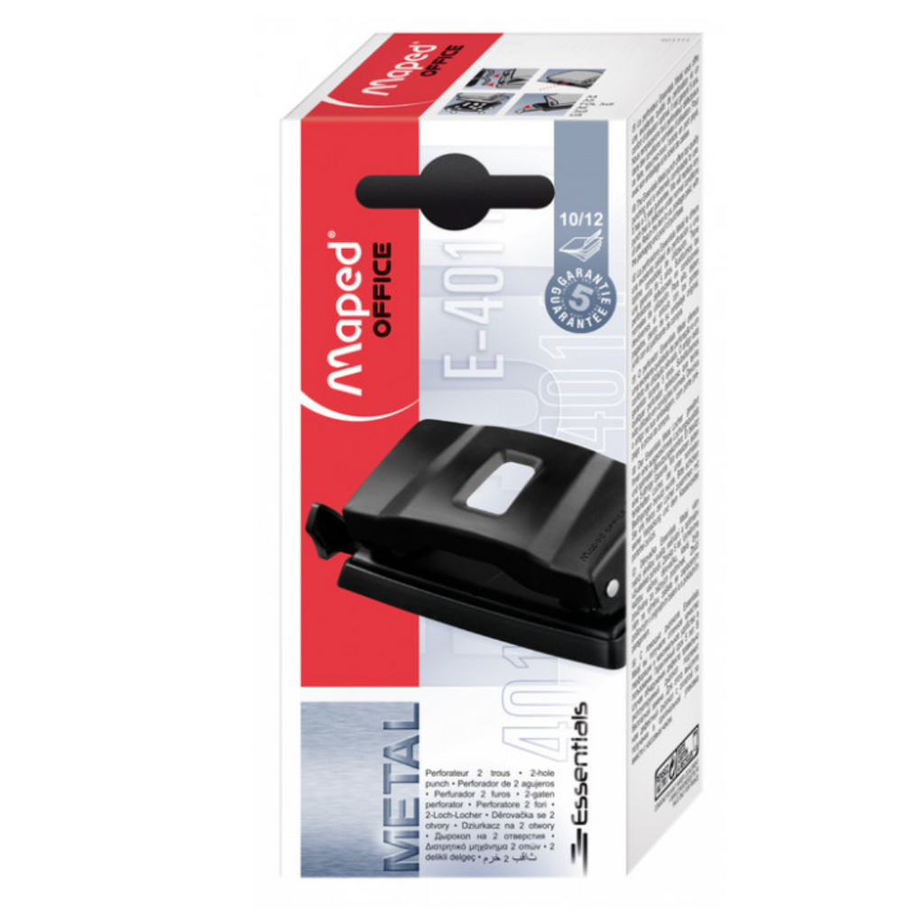 Perforateur Maped Essentials Métal 2 Trous 10/12F Noir Bureau prix tunisie