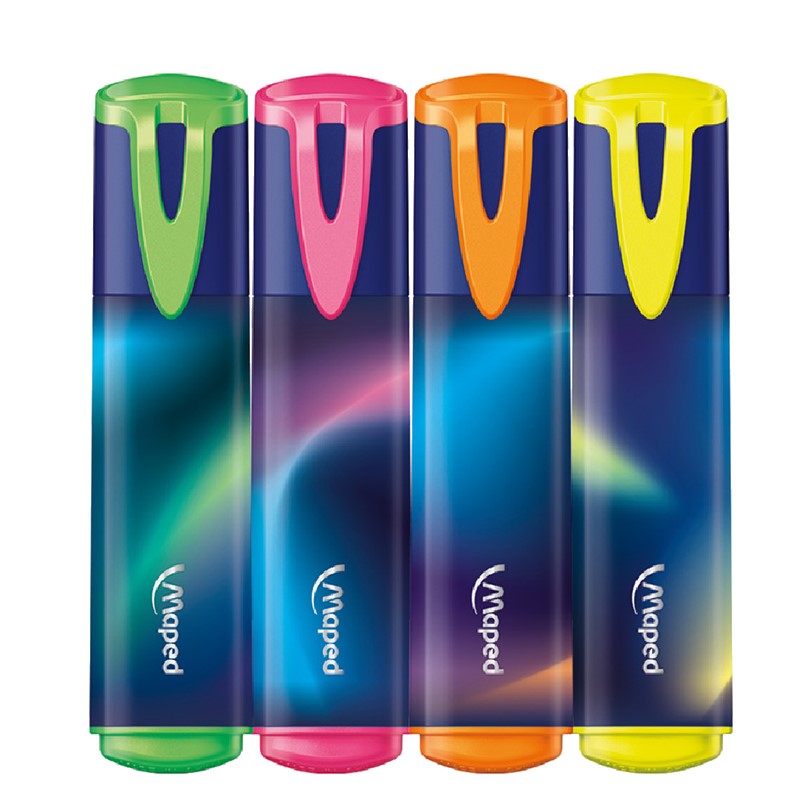 Pochette 4 Marqueurs Fluo NightFall MAPED Bureau prix tunisie