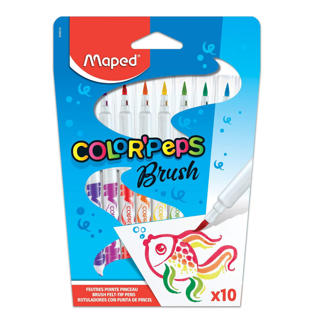 Maped - 10 Feutres Graph'Peps Deco - Feutres Pointe Fine 0,4 mm - Pointe Résistante - Confort d Maped - 10 Feutres Graph'Peps Deco - Feutres Pointe Fine 0,4 mm - Pointe Résistante - Confort d