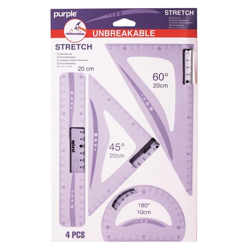Pochette Géométrique 20cm STRETCH PURPLE Bureau prix tunisie