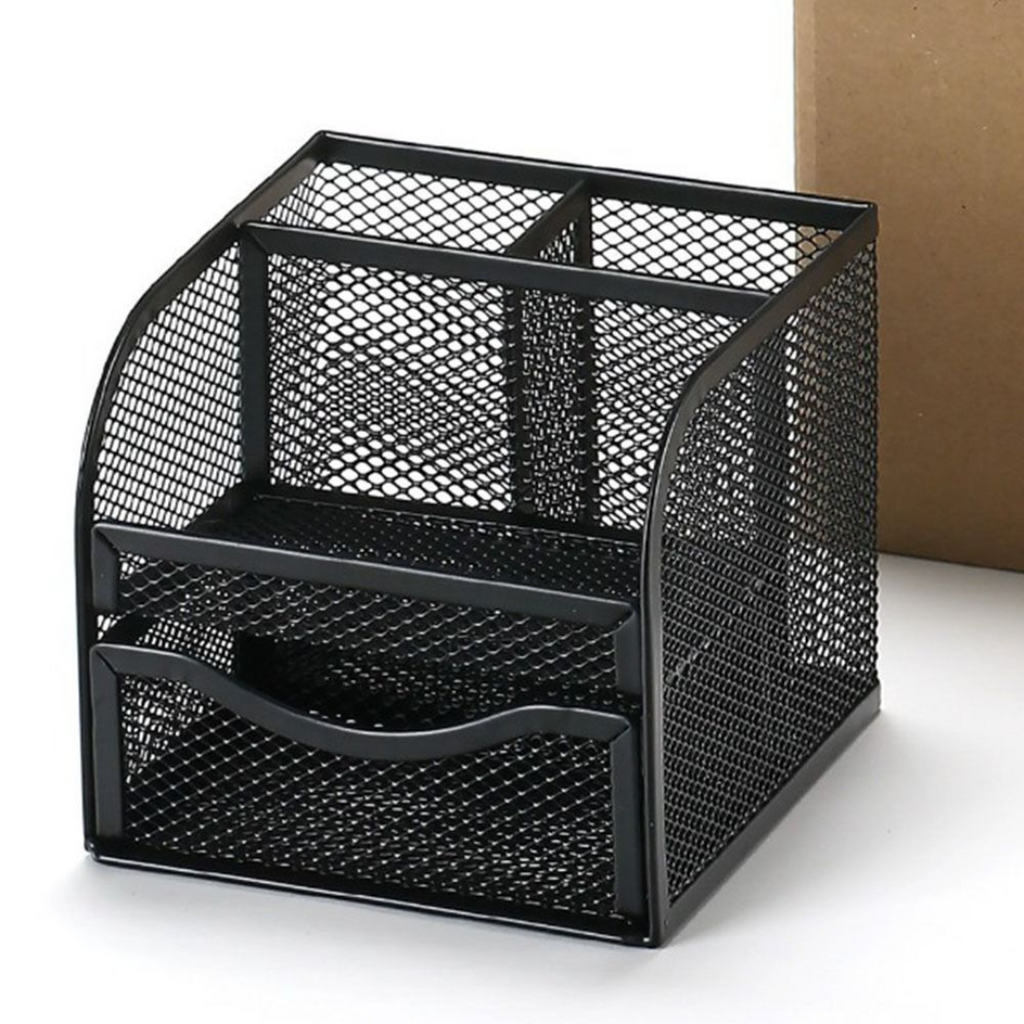 Porte-stylos Métal 4 Compartiments – Gain de Place 🖊️📚 Bureau prix tunisie