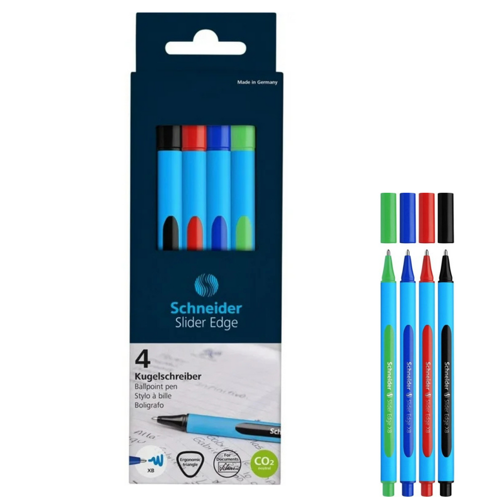 🖊️ Schneider Slider Edge XB – Étui 4 Couleurs 🎨 Bureau prix tunisie