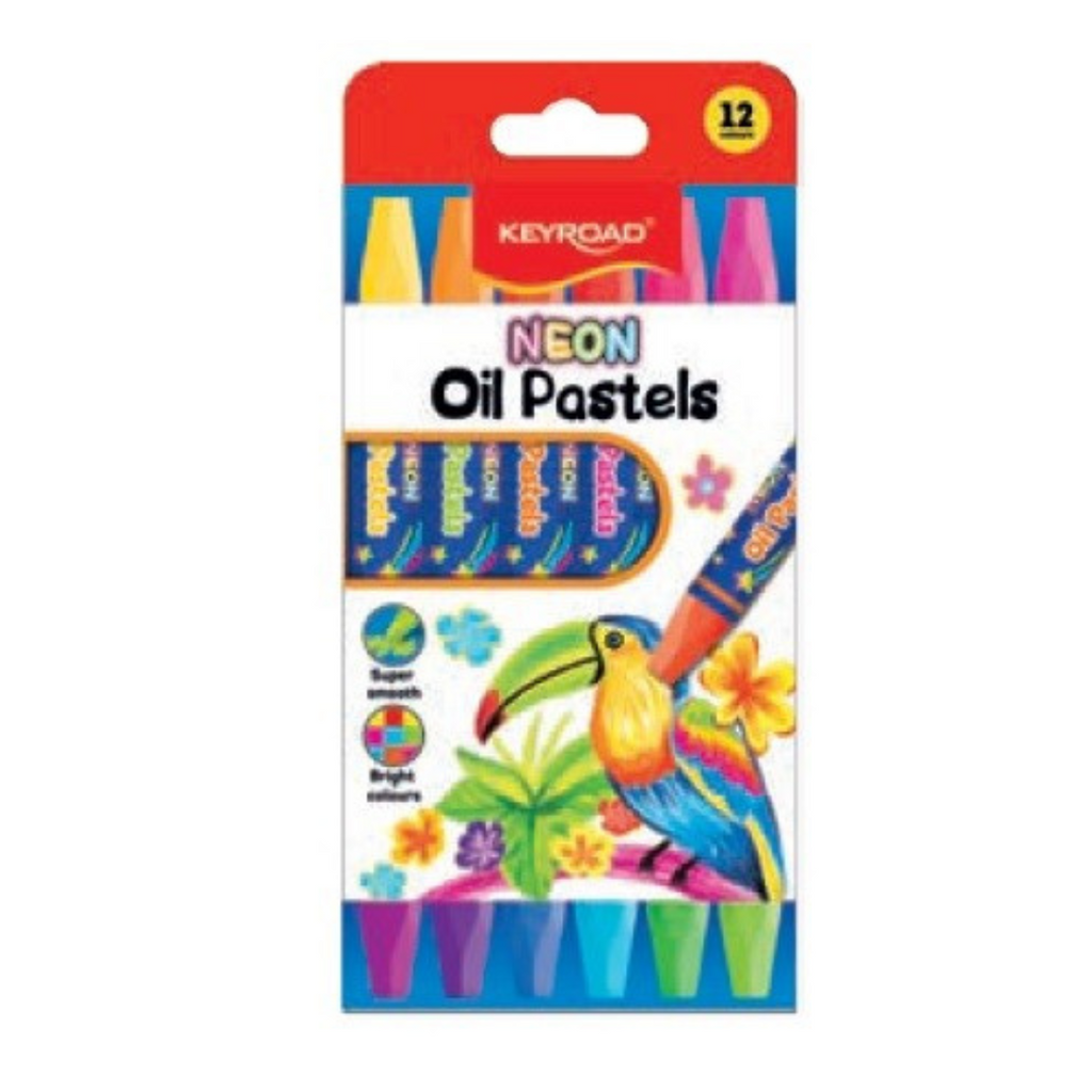 Set de Crayons de Cire Pastels à l’Huile Néon Keyroad, 12 Couleurs, Forme Hexagonale Bureau prix tunisie