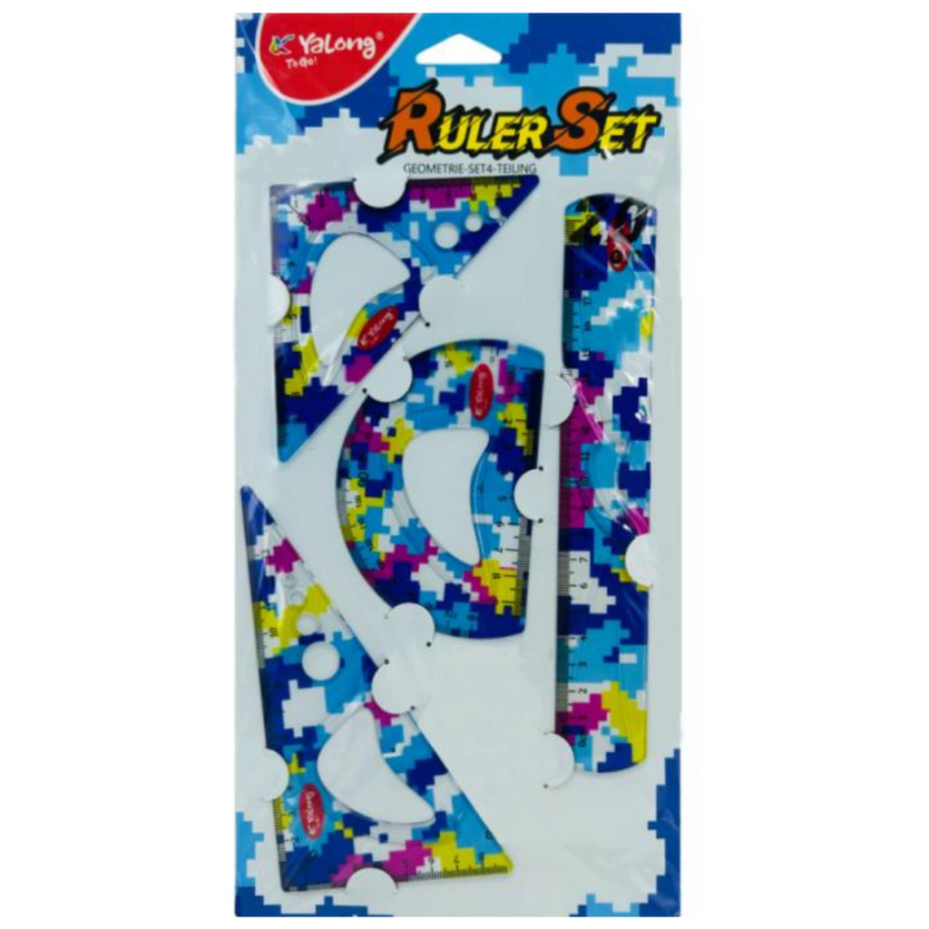 Set de Géométrie Yalong Ruler Set – 4 Pièces Bureau prix tunisie