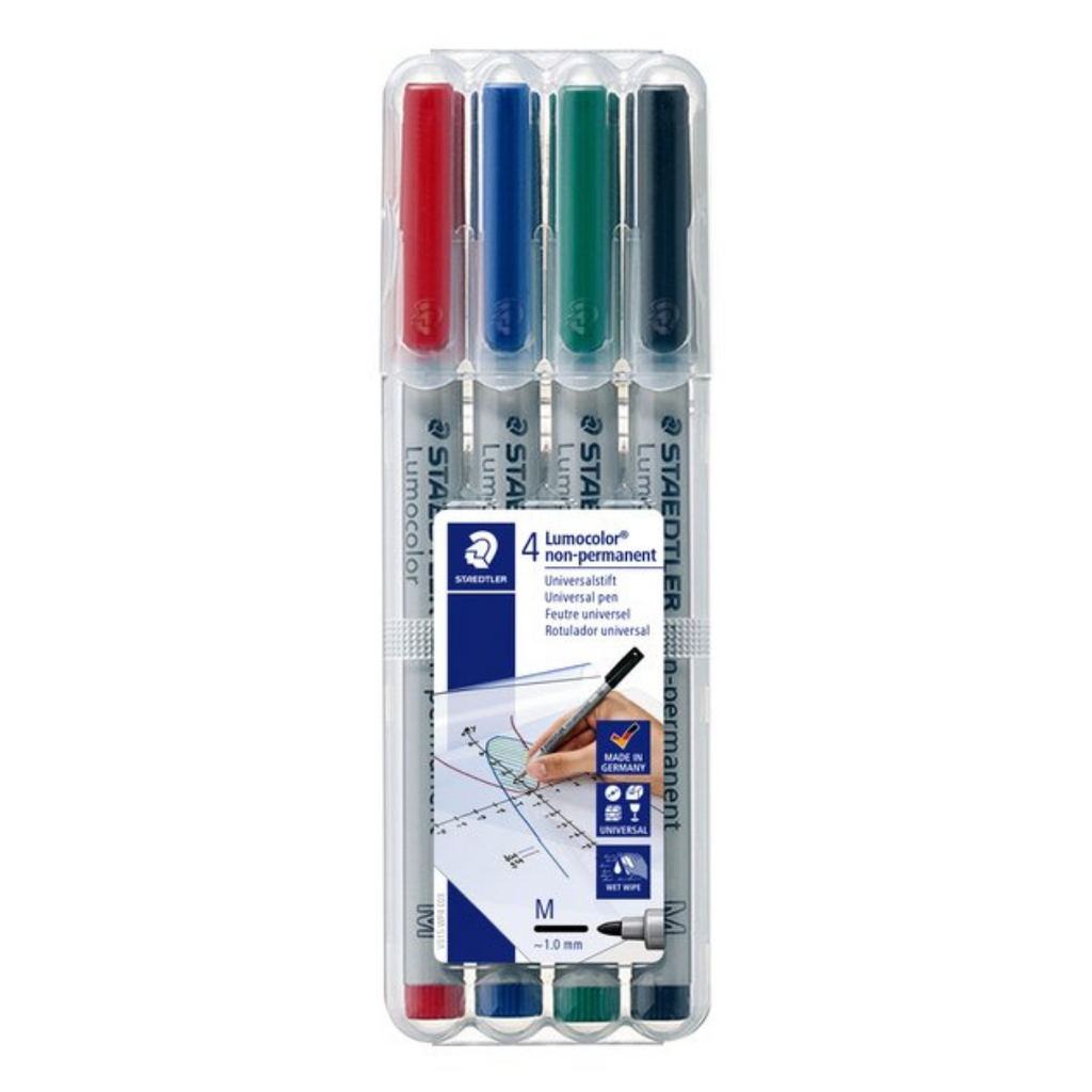 🖊️ Staedtler Lumocolor 315 – Set de 4 Marqueurs Non Permanents ✨ Bureau prix tunisie