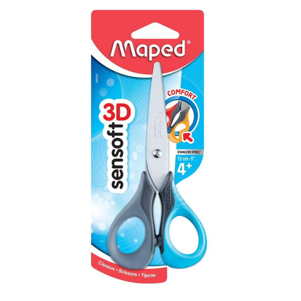 Ciseaux Scolaires Maped Sensoft 13 cm – Sécurité & Confort gris bleu Bureau prix tunisie