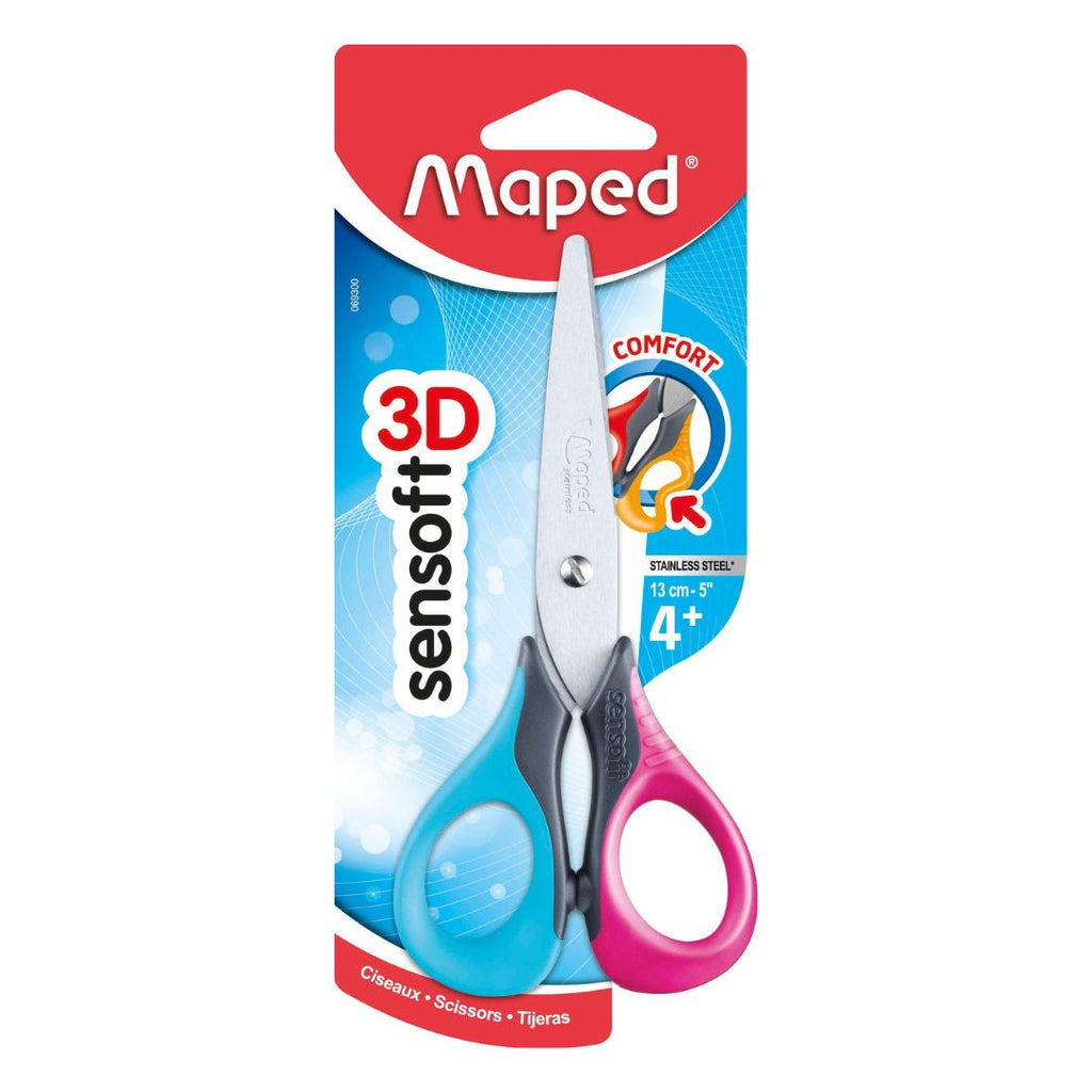 Ciseaux Scolaires Maped Sensoft 13 cm – Sécurité & Confort bleu rose Bureau prix tunisie