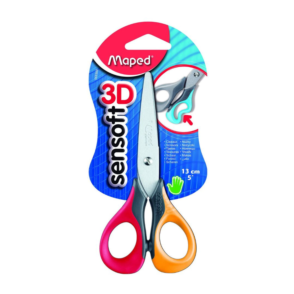 Ciseaux Scolaires Maped Sensoft 13 cm – Sécurité & Confort rose orange Bureau prix tunisie