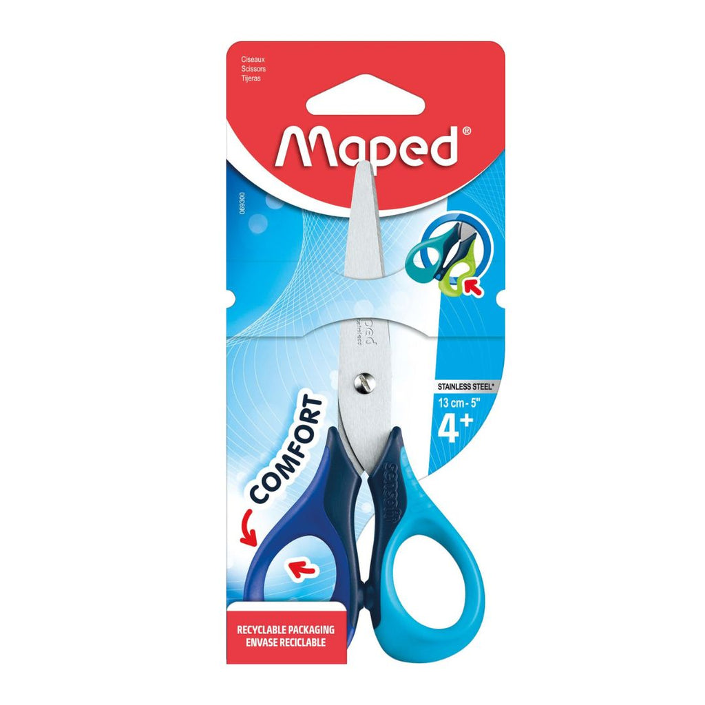 Ciseaux Scolaires Maped Sensoft 13 cm – Sécurité & Confort rose mauve Bureau prix tunisie