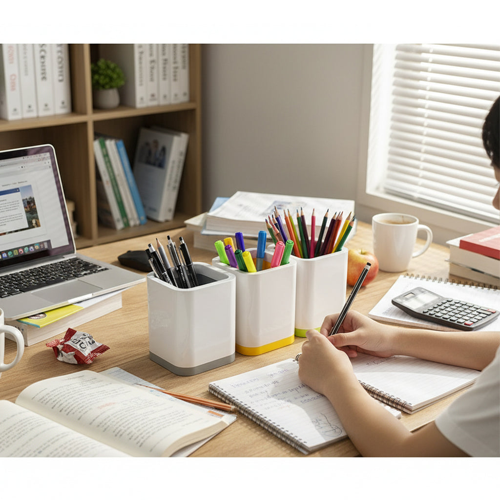 🖊️ Set de Pots de Rangement de Bureau carre Bureau prix tunisie