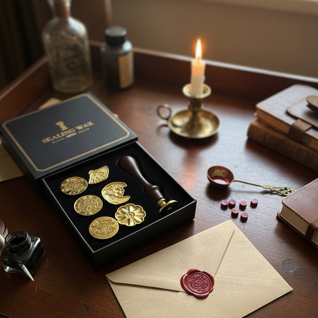 Coffret Tampons en Cire Vintage – 7 Pièces plume Bureau prix tunisie