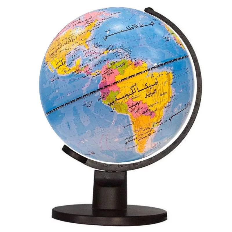 Globe terrestre lumineux hd pour étudiants en arabe - 25cm plume Bureau prix tunisie