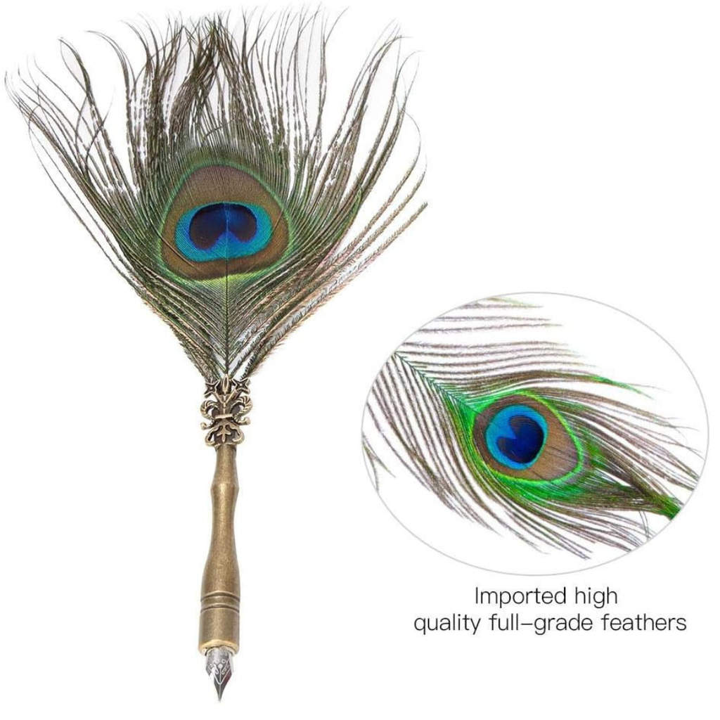 Set Stylo à Plume de Paon – Coffret Calligraphie Élégant & Raffiné plume Bureau prix tunisie