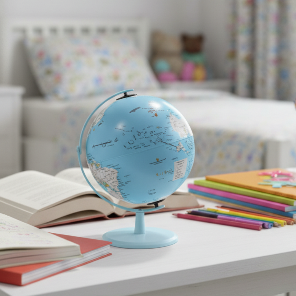 Globe terrestre en arabe 360° Bleu ciel plume Bureau prix tunisie