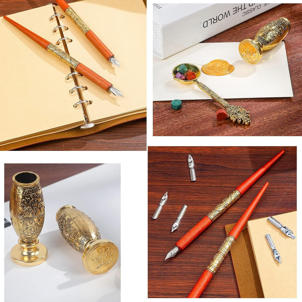 Stylo plume à plume pour calligraphie, fait à la main, stylo plume stylo à encre antique plume Bureau prix tunisie