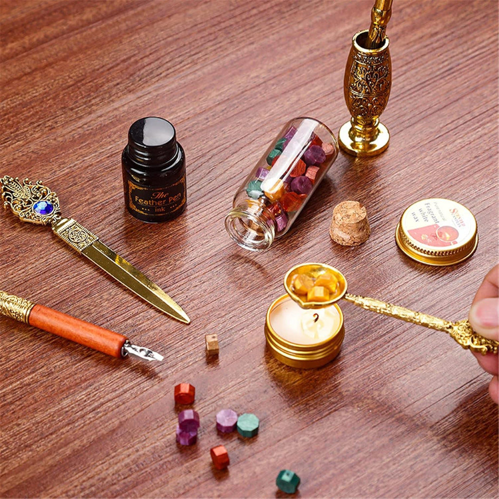 Stylo plume à plume pour calligraphie, fait à la main, stylo plume stylo à encre antique plume Bureau prix tunisie